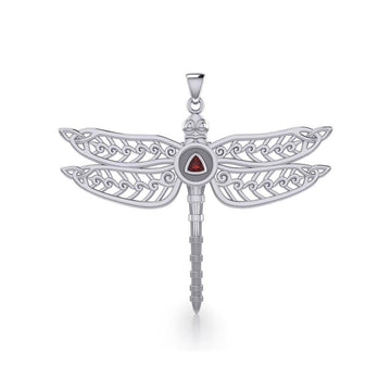 The Celtic Dragonfly with Recovery Silver Pendant TPD5389 - Jewelry
